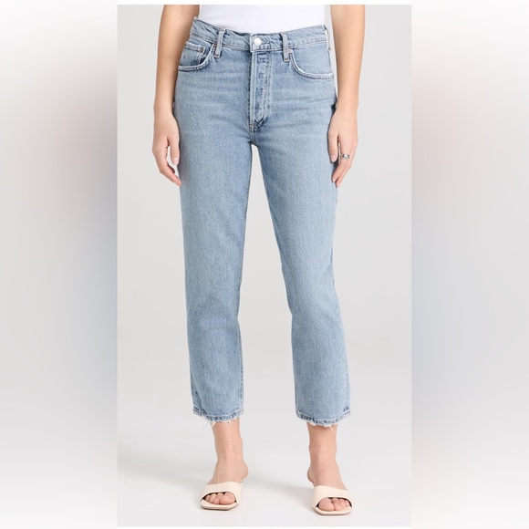 Agolde Riley Crop Straight Jeans - Picture 2 of 8